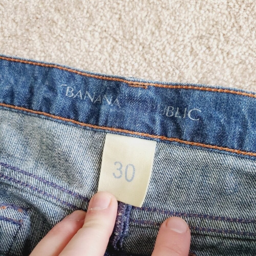 Banana Republic Denim Y2K 2000s Country Western Boho Skirt 30 - Picture 3 of 7